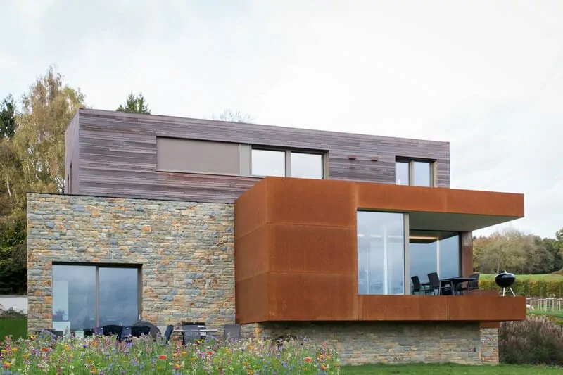 Nouvelle construction Alain Rosen Malmedy - Acier Corten
