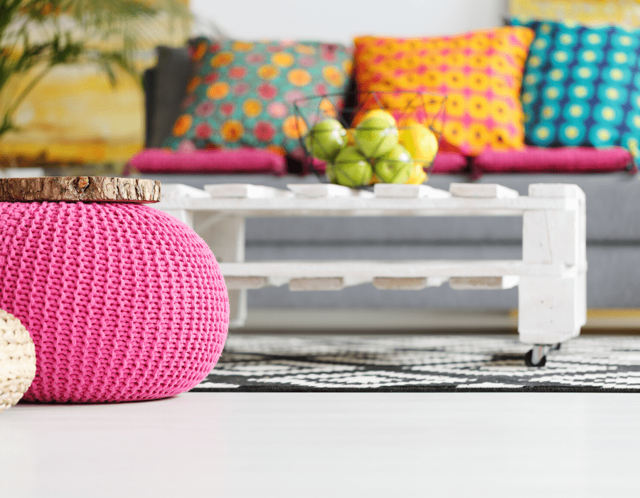 poufs et coussins pour extérieur